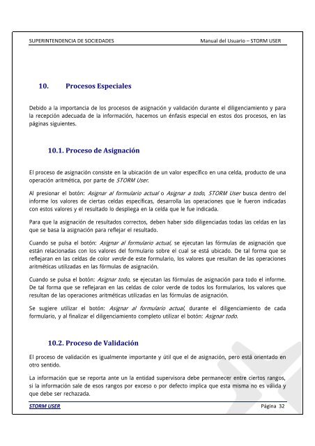 STORM USER MANUAL DEL USUARIO - Superintendencia - Inicio