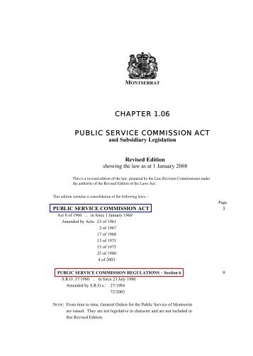 Public Service Commission Act - Legal Department