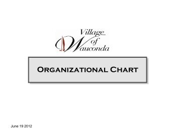 Organizational Chart - Village of Wauconda