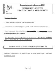 notice explicative et conditions d'attribution - Maison de l'Orient et de ...