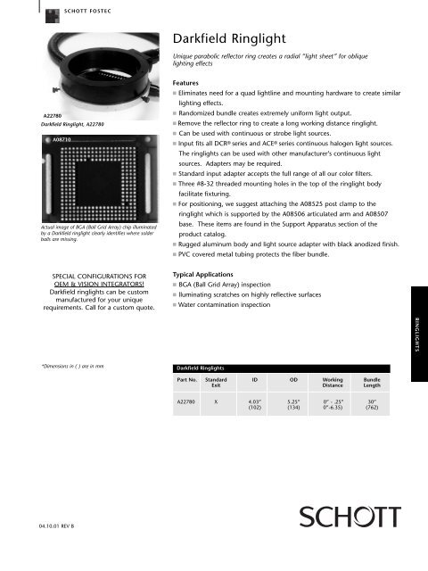 Darkfield Ringlight - Spectra Services