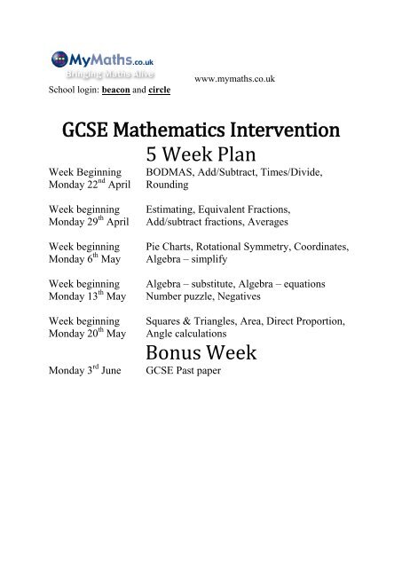 Maths Intervention