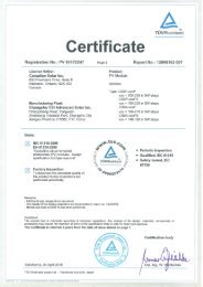 TÃV Certificate, IEC 61215 - CS6P modules - GS Energy