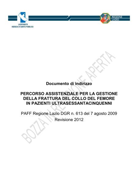 Documento PAFF_revisione aperta - Agenzia di SanitÃ  Pubblica ...