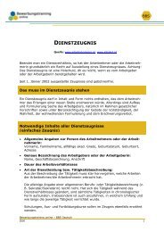 DIENSTZEUGNIS - Bewerbungstraining Online