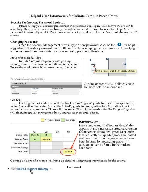 Portal User Guide - Pickerington Local School District