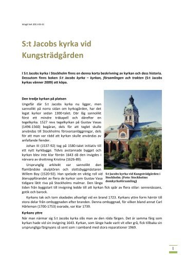 S:t Jacobs kyrka vid KungstrÃ¤dgÃ¥rden - SÃ¶ren EkstrÃ¶m