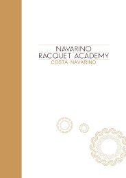 Navarino Racquet services & price info - Costa Navarino