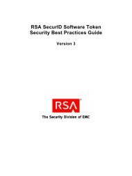 RSA SecurID Software Token Security Best Practices Guide