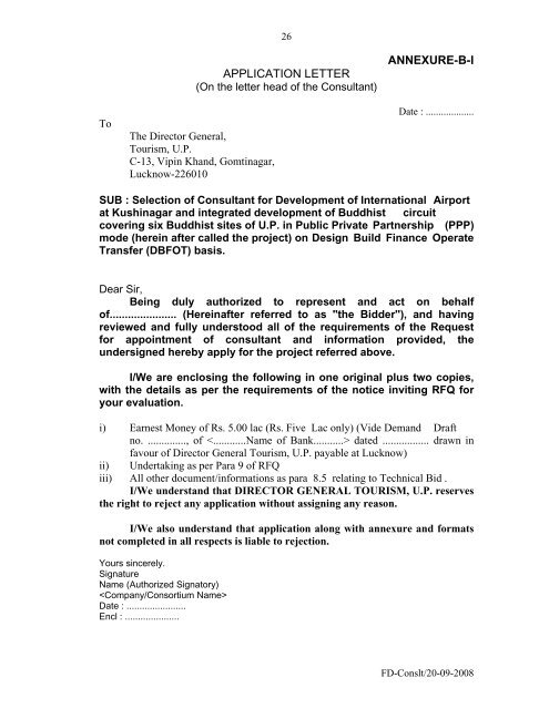 Revised RFQ /RFP DOCUMENT FOR SELECTION - Uttar Pradesh ...