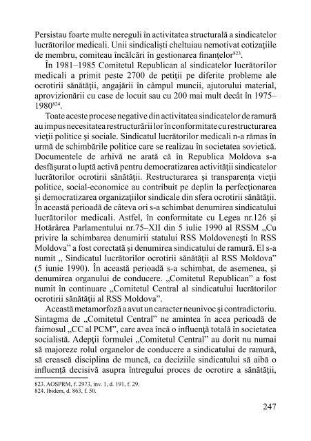 ISTORIA SINDICATULUI „SĂNĂTATEA” - Sindicatul "Sănătatea"