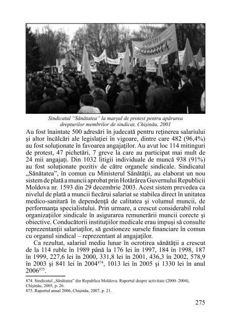 ISTORIA SINDICATULUI „SĂNĂTATEA” - Sindicatul "Sănătatea"