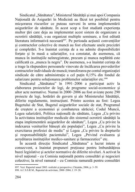 ISTORIA SINDICATULUI „SĂNĂTATEA” - Sindicatul "Sănătatea"