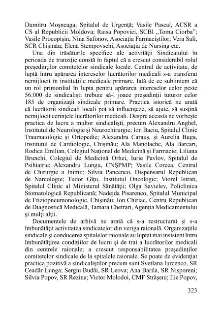 ISTORIA SINDICATULUI „SĂNĂTATEA” - Sindicatul "Sănătatea"