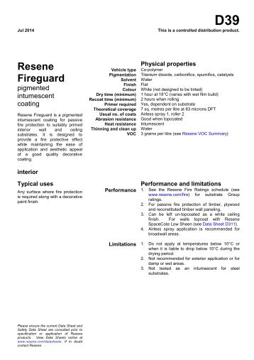 d39 - Resene Fireguard Intumescent Coating