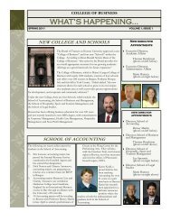 College of Business Newsletter - Spring 2011 ... - Husson University