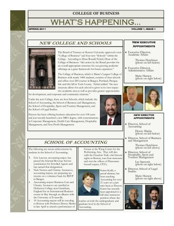 College of Business Newsletter - Spring 2011 ... - Husson University