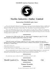 Sterlite Industries (India) Limited - Sterlite Industries India Ltd.