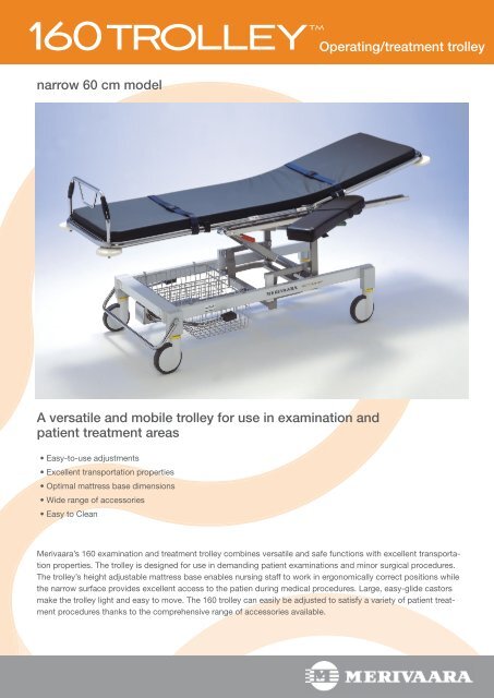 A versatile and mobile trolley for use in examination and ... - Merivaara
