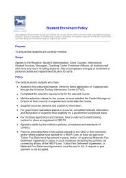 Student Enrolment Policy - Box Hill Institute of TAFE