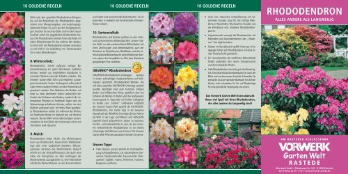 RHODODENDRON - Vorwerk Rastede