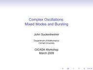 Complex Oscillations: Mixed Modes and Bursting - MIMS