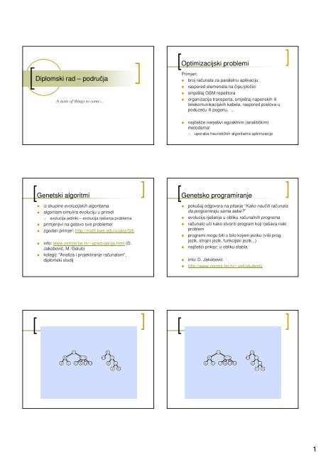 PDF prezentacija - Zemris - FER