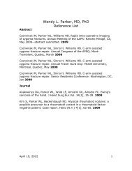 Wendy L. Parker, MD, PhD Reference List