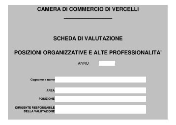 scheda di valutazione posizioni organizzative e alte professionalita