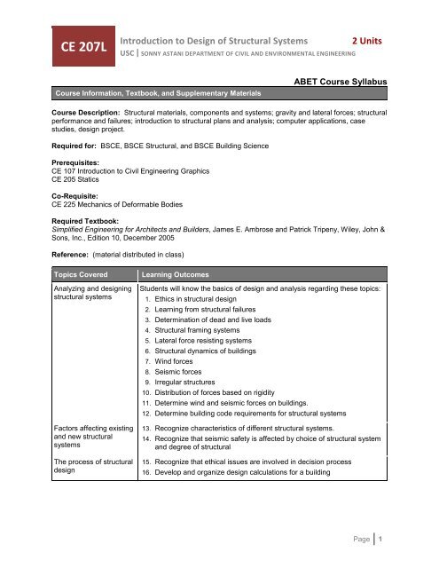 Bsce course 2024