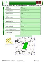 Scheda di censimento delle aree dismesse del territorio lombardo