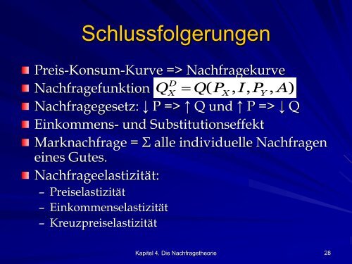 Mikro-Vorlesung 4 - Die Nachfragetheorie.pdf - Webgarden