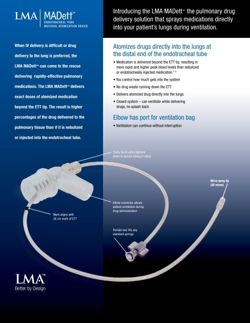 Introducing the LMA MADettâ„¢ the pulmonary ... - LMA North America