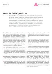 Informationsblatt Schlafstörungen (PDF) - Schweizerische ...