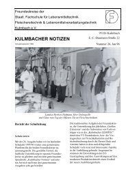 KULMBACHER NOTIZEN - Fachschule für Lebensmitteltechnik