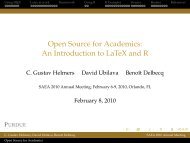 Open Source for Academics: An Introduction to LaTeX and R