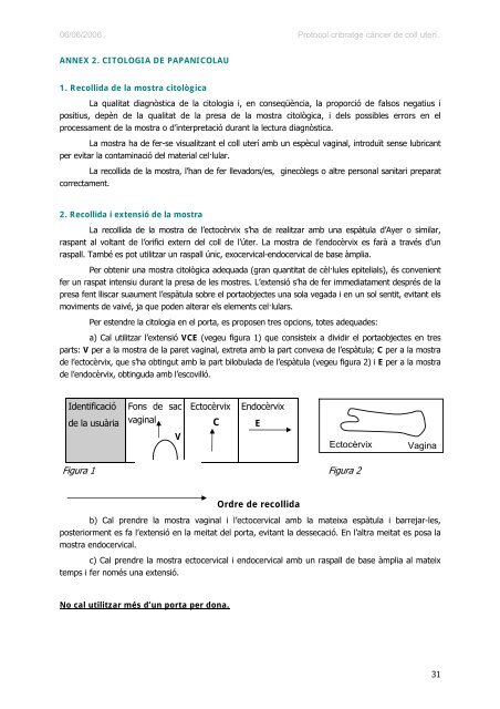 protocol de les activitats per al cribratge del cÃ ncer de coll uterÃ­ a l ...