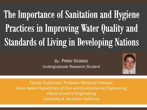 The Importance of Sanitation and Hygiene Practices in ... - USC