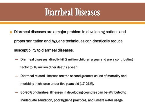 The Importance of Sanitation and Hygiene Practices in ... - USC