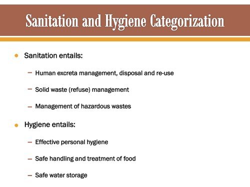 The Importance of Sanitation and Hygiene Practices in ... - USC