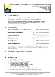 PROCUREMENT Ã¢Â€Â“ TENDERING AND CONTRACTING PROCEDURE