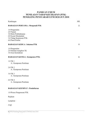 PENOLONG PENSYARAH UiTM SESI JUN 2010