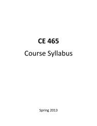 CE 465 Course Syllabus - USC