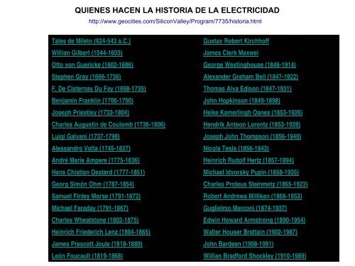 Historia de la ElectroquÃ­mica - Facultad de Ciencias-UCV