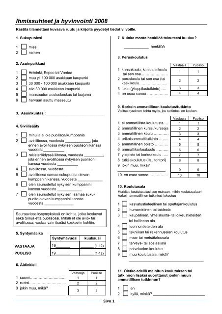 Kyselylomake 1 (PDF, suomenkielinen)