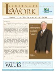 Lake@Work Fall 2009 Employee Newsletter - Lake County