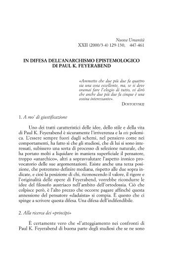 Nuova Umanità XXII (2000/3-4) 129-130, 447-461 ... - I blog di Unica