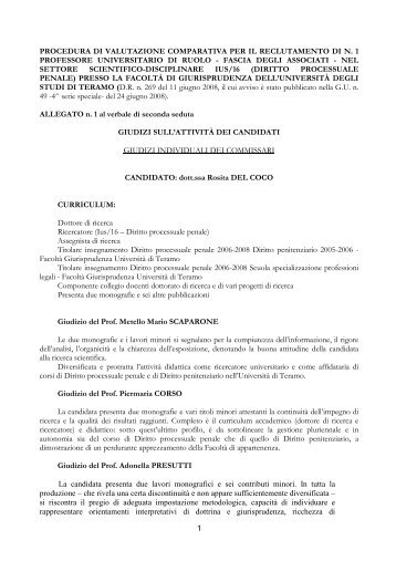 Scarica (119 KB) - Università degli Studi di Teramo