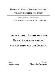 aspetti del pensiero e del genio shakespeariano attraverso alcuni ...