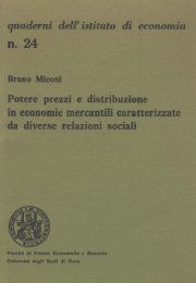 Potere prezzi e distribuzione in economie mercantili caratterizzate ...